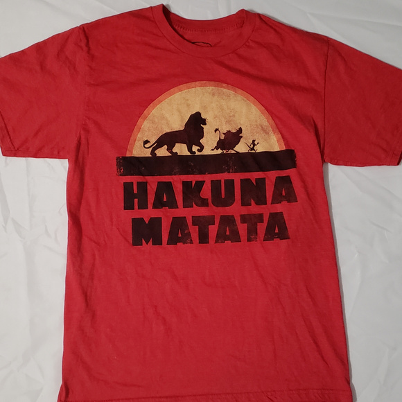 Disney Lion King Hakuna Matata Red T Shirt L - Picture 3 of 3